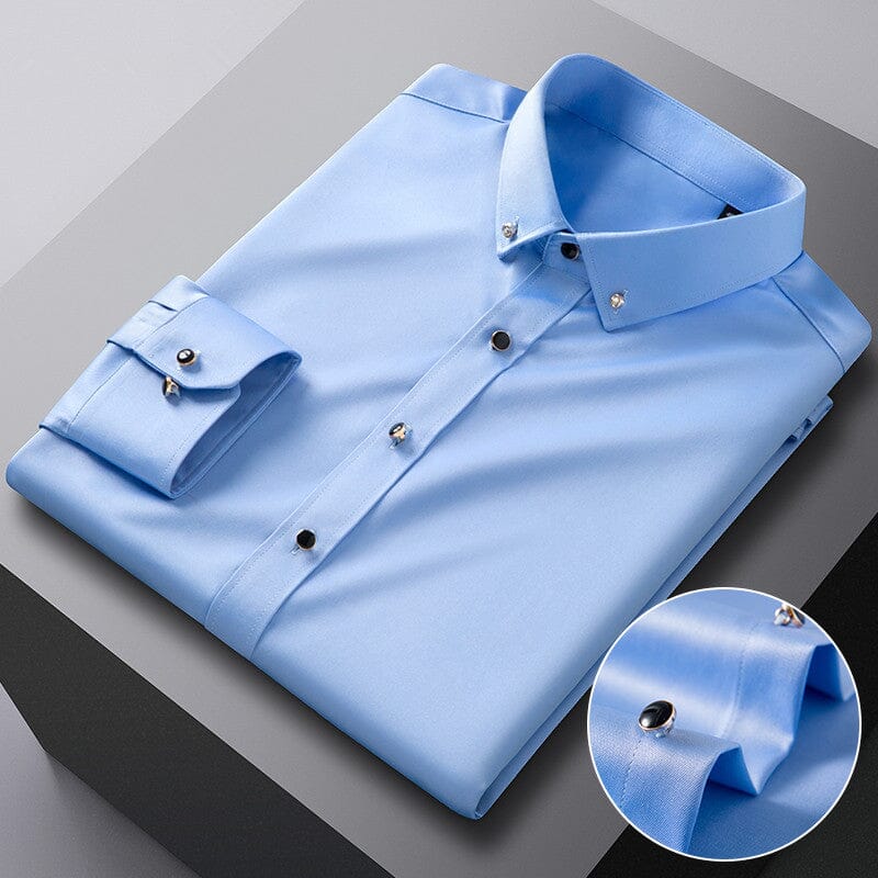 Camisa Social Slim Seda Gelo