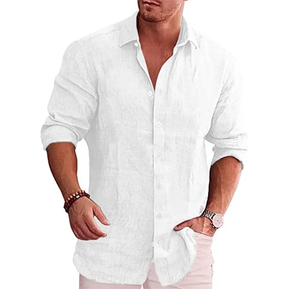 Camisa de Linho Masculina Porto