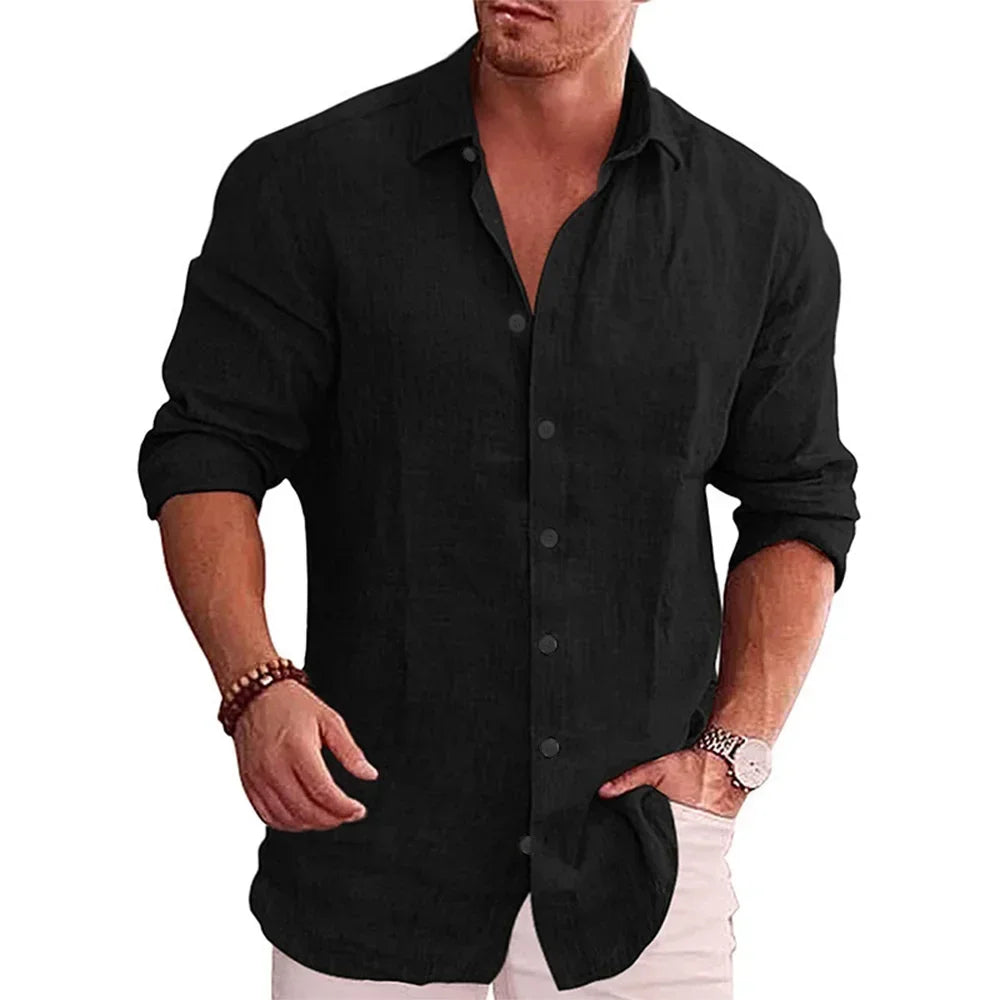 Camisa de Linho Masculina Porto