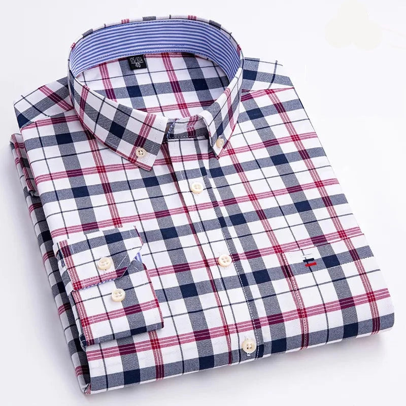 Camisa Masculina Xadrez Color Manga Longa