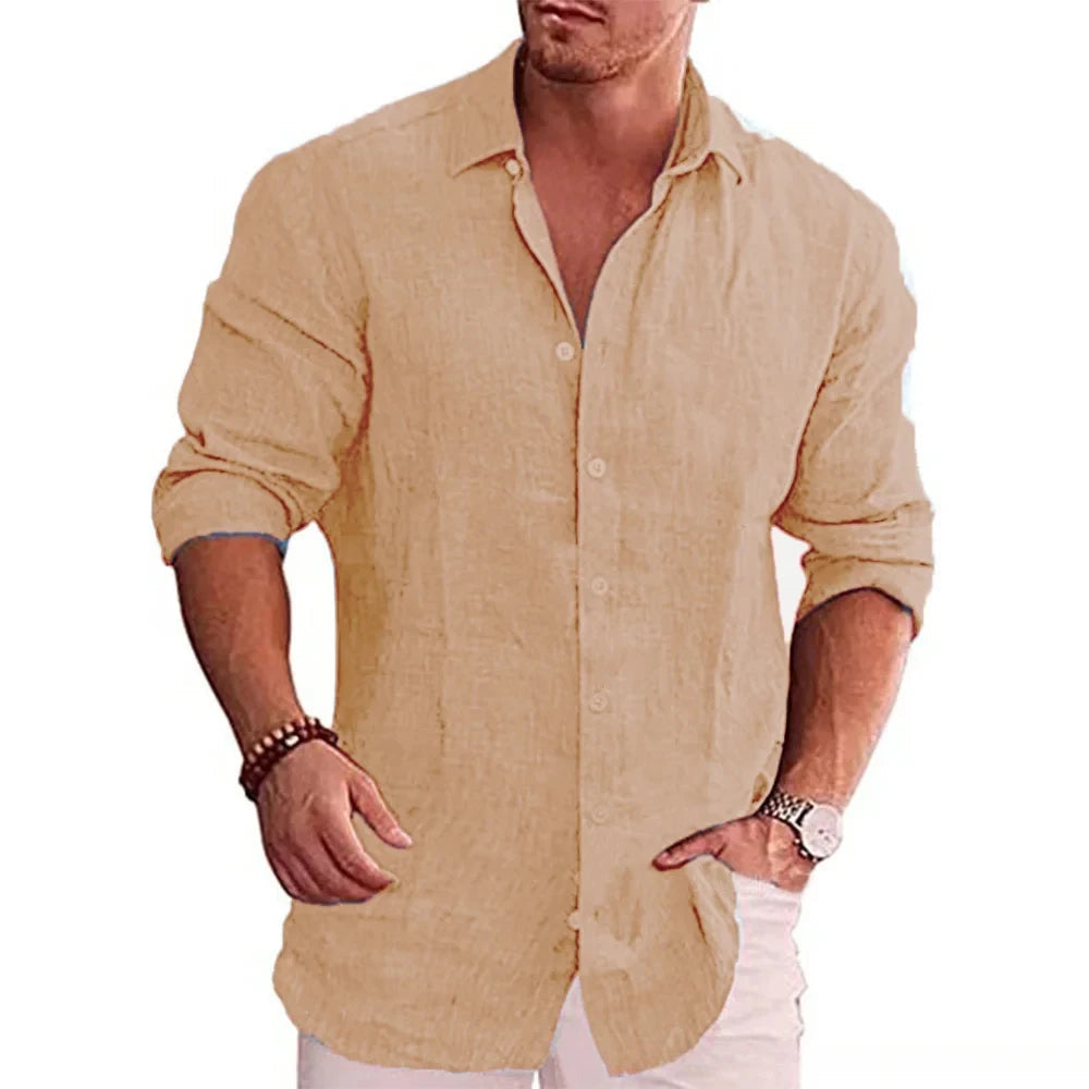 Camisa de Linho Masculina Porto