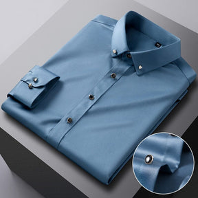 Camisa Social Slim  Seda Gelo